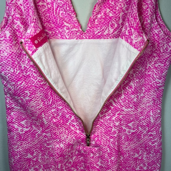 Lilly Pulitzer Target Women's See Ya Later Sheath Mini Dress Pink Sleeveless 14 - Picture 11 of 14